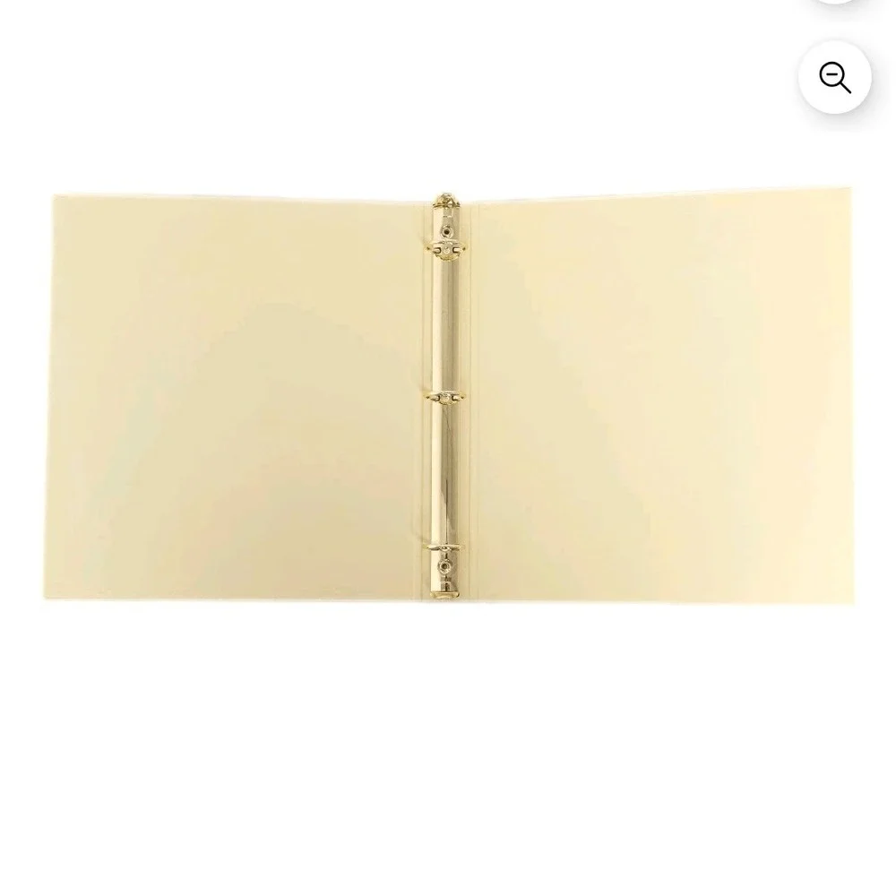 Pearhead 3-Ring Binder Yellow New Retro Butter Stick 1.5 Inch Gold Ring